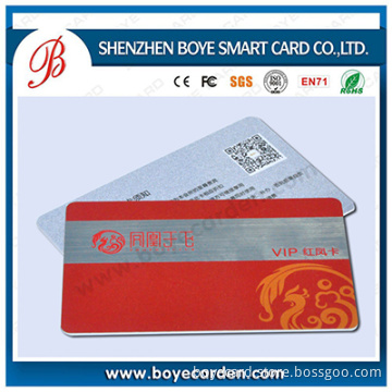 Fashionable PVC Plastic Card with Drawbench Silver Effect